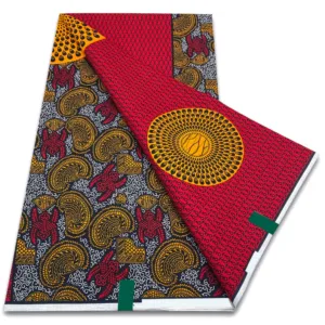 Tissu Wax Africain Enduit aux motifs colorés et modernes