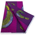 Tissu Wax Africain Violet Plumeau