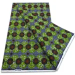 Tissu Africain Wax Vert et Bleu