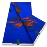 Tissu Wax Bleu Roi - motif africain vibrant en coton