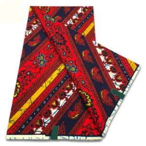 Tissu Wax Rouge