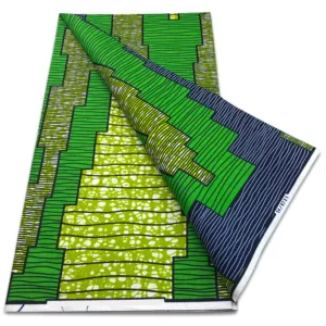 Tissu Wax Vert Clair - Tissu Africain traditionnel