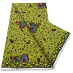 Tissu africain traditionnel vert pour accessoires culturels
