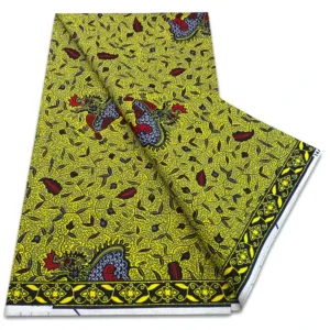 Tissu africain traditionnel vert pour accessoires culturels