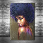 Art mural africain traditionnel en toile