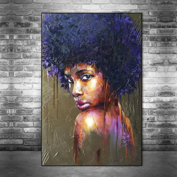 Art mural africain traditionnel en toile