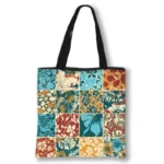 Tote Bag Africain Floral en tissu wax coloré