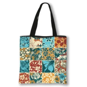 Tote Bag Africain Floral en tissu wax coloré