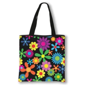 Tote Bag Wax motif floral élégant et coloré