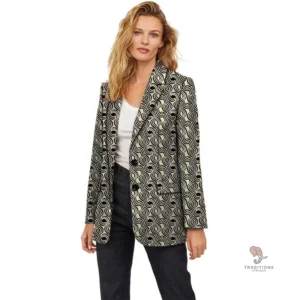 Veste africaine élégante pour femme avec motifs colorés