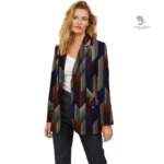 Veste africaine femme motif géométrique coloré