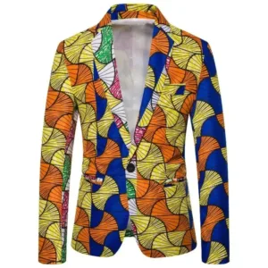 Veste africaine colorée pour homme en tissu traditionnel