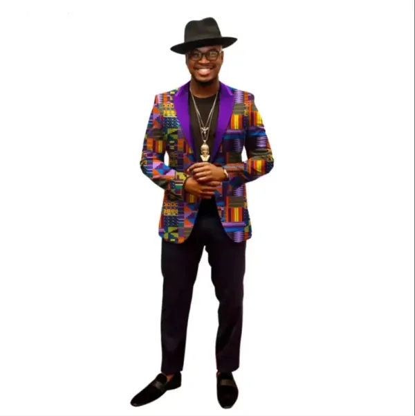 Veste Mauve Africaine pour Homme