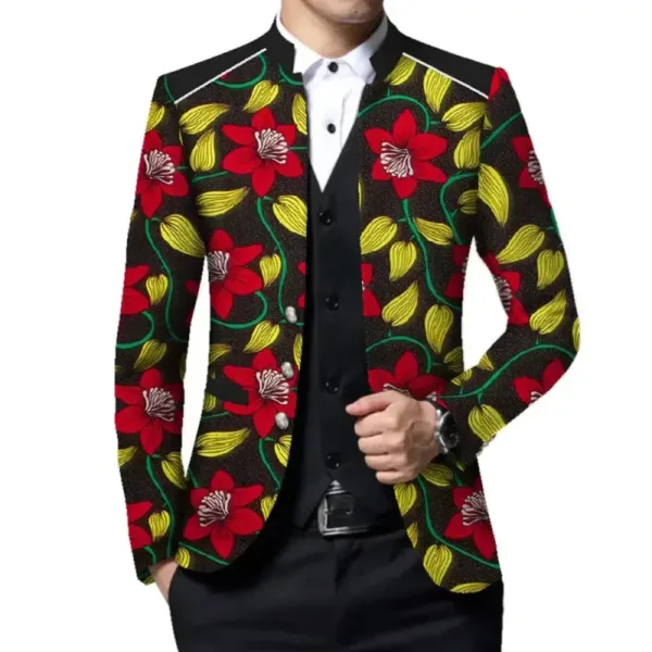 veste-africaine-homme-motif-floral-1 Veste africaine homme motif floral tendance