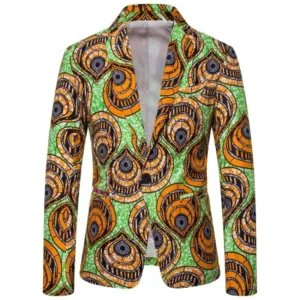 Veste Africaine Wax aux motifs colorés en style bomber