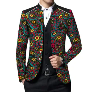 Veste de costume homme à motif africain