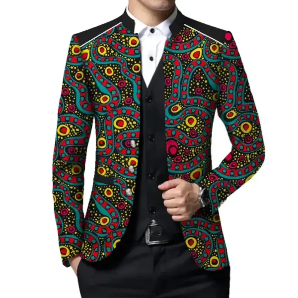 veste-de-costume-motif-africain-1 Veste de costume homme à motif africain