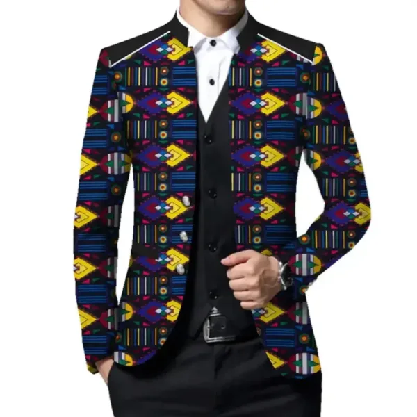 veste-de-costume-tissu-africain-homme-1 Veste de costume homme en tissu africain coloré