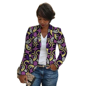 Veste de soirée femme africaine élégante et colorée