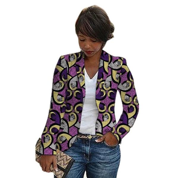 Veste de soirée femme africaine élégante et colorée
