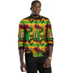 Veste en wax avec finitions soignées
