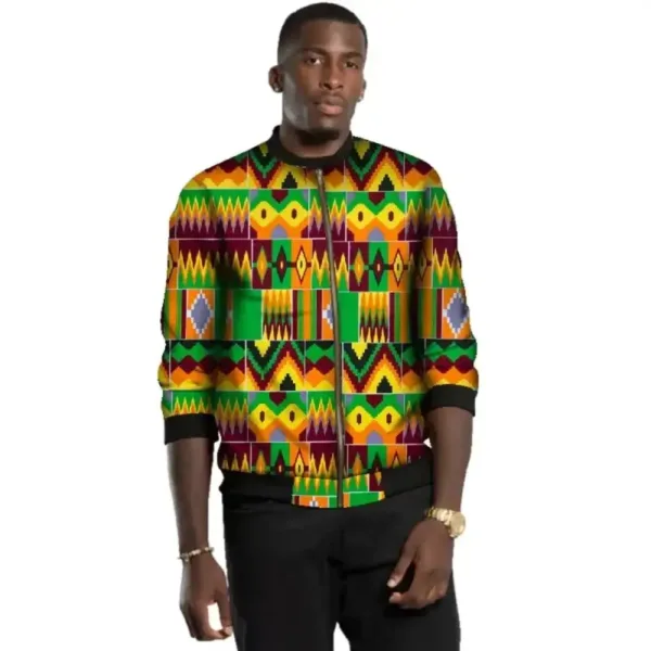 Veste en wax avec finitions soignées