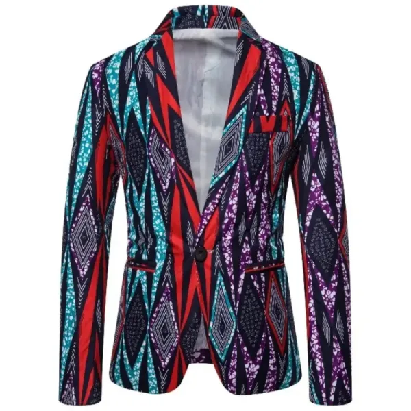 veste-homme-costume-imprime-africain-1 Veste costume homme imprimée au design africain