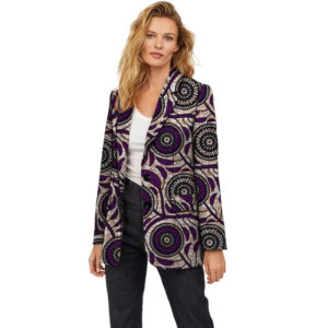 Veste longue africaine femme en violet