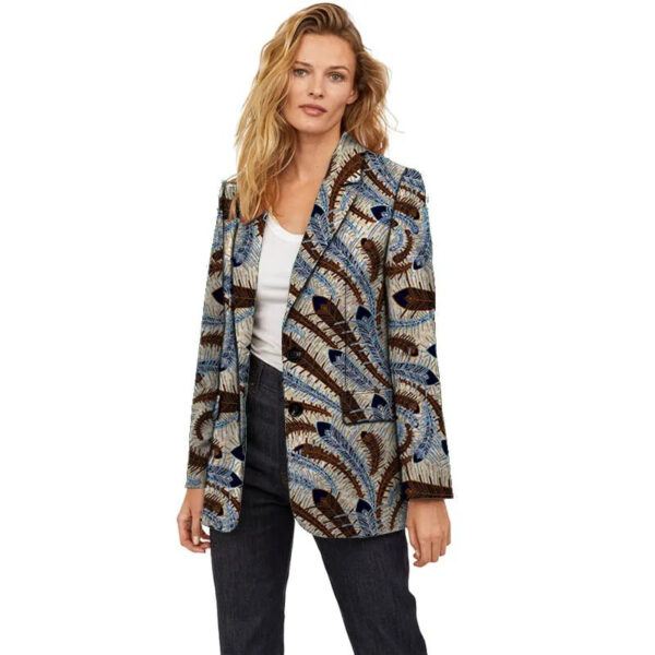 veste-longue-wax-femme-1 Veste Longue Wax Femme élégante et colorée pour un style africain