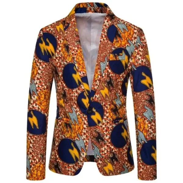Veste homme au motif africain stylisé