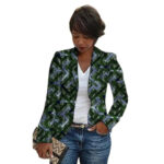 Veste femme à motif africain coloré et moderne