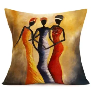 Coussin wax africain coloré et élégant