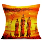 Coussin wax avec motifs traditionnels africains uniques