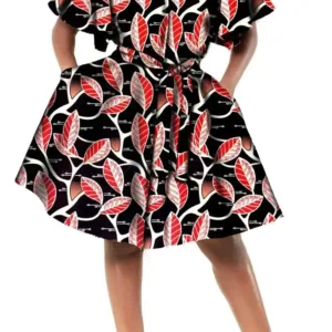 Robe Africaine Moderne en Wax